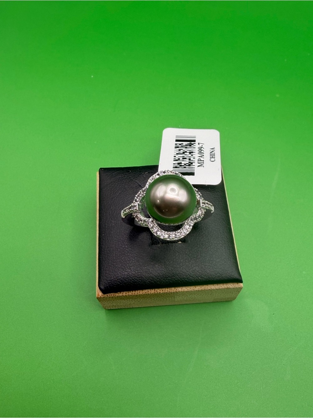 925 Sterling Silver Tahitian Pearl & Topaz Ring Size 7. Firm Price.